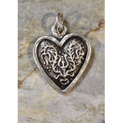 Pendentif Cœur Fleuri