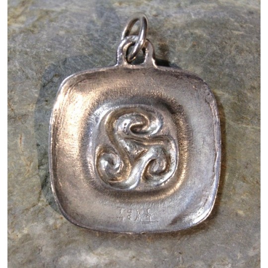 Trisquel Collier Pendentif Triskel Collier Celte Acier Argent