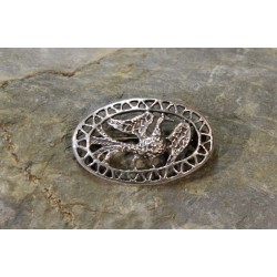 Broche Oiseau Ovale