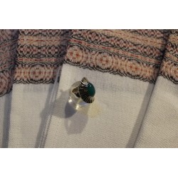 Bague agate verte, 4 sets...