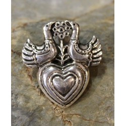 Broche Cœur Aux Colombes