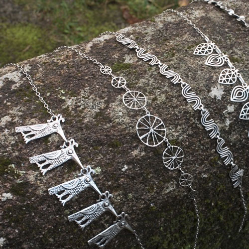 Collier breton motif celte en argent massif - Bijou Toulhoat en stock à Locronan